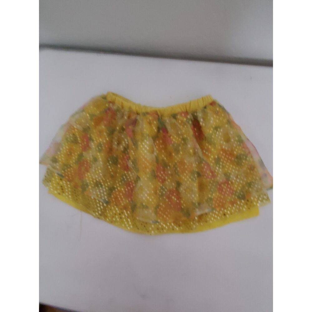 Cute little tutu or Halloween Skirt Size 5/6 Yellow with Multi-Colors